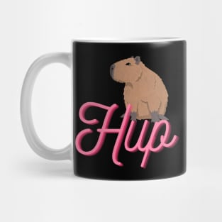 Cute Cartoon Capybara that says "Hup" Mug